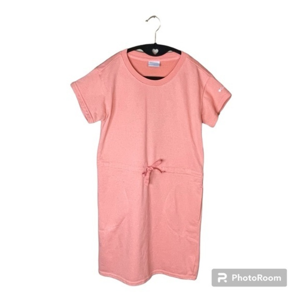 Columbia Trek French Terry Dress with Drawstring at Waist Coral/Peach Size Small